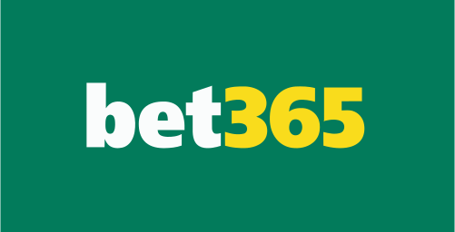 Логотип bet365: белое и жёлтое слово bet365 на тёмно-зелёном поле